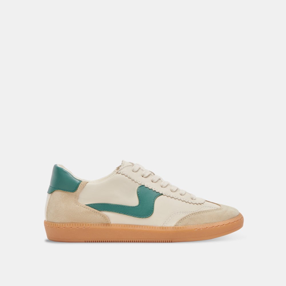 Dolce Vita Notice Sneakers White Green Leather