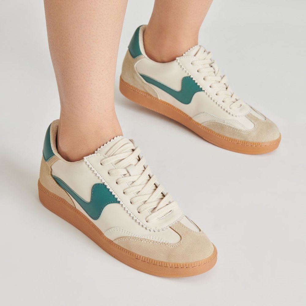 Dolce Vita Notice Sneakers White Green Leather