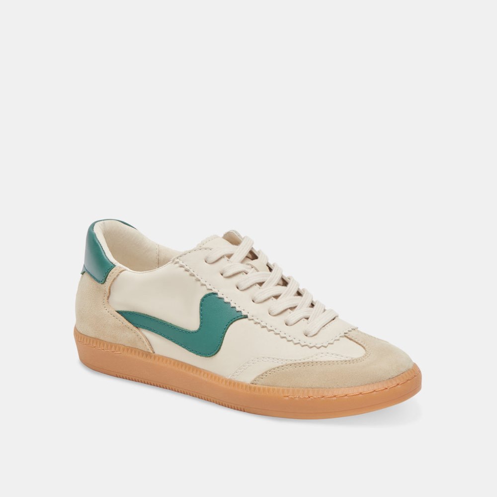 Dolce Vita Notice Sneakers White Green Leather
