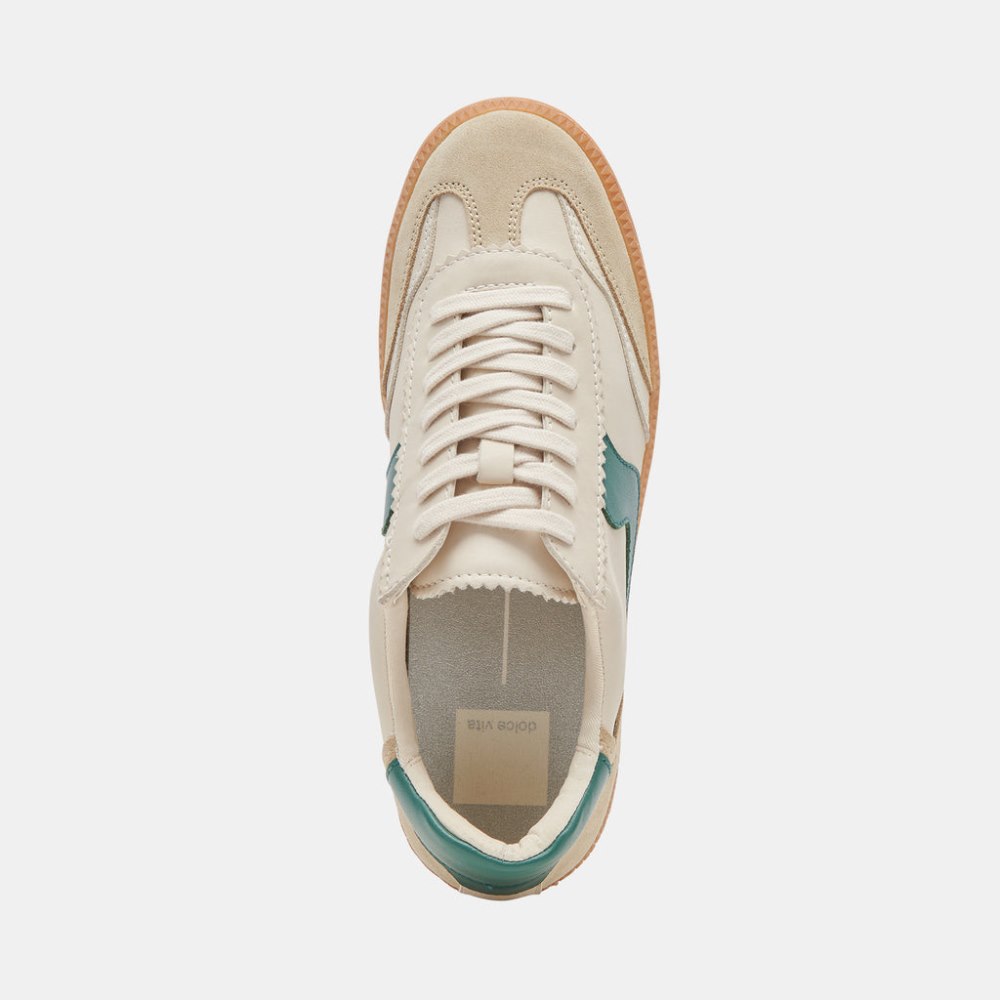 Dolce Vita Notice Sneakers White Green Leather