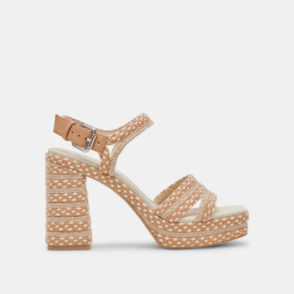Dolce Vita Arnela Heels Natural Multi Woven