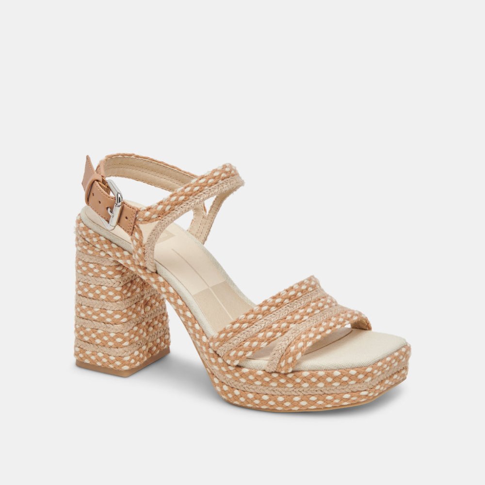 Dolce Vita Arnela Heels Natural Multi Woven