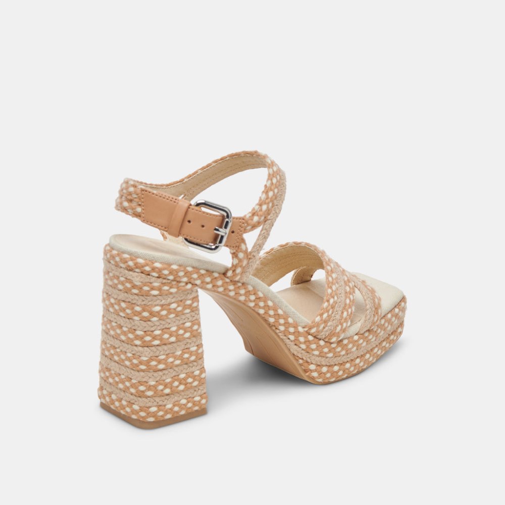 Dolce Vita Arnela Heels Natural Multi Woven
