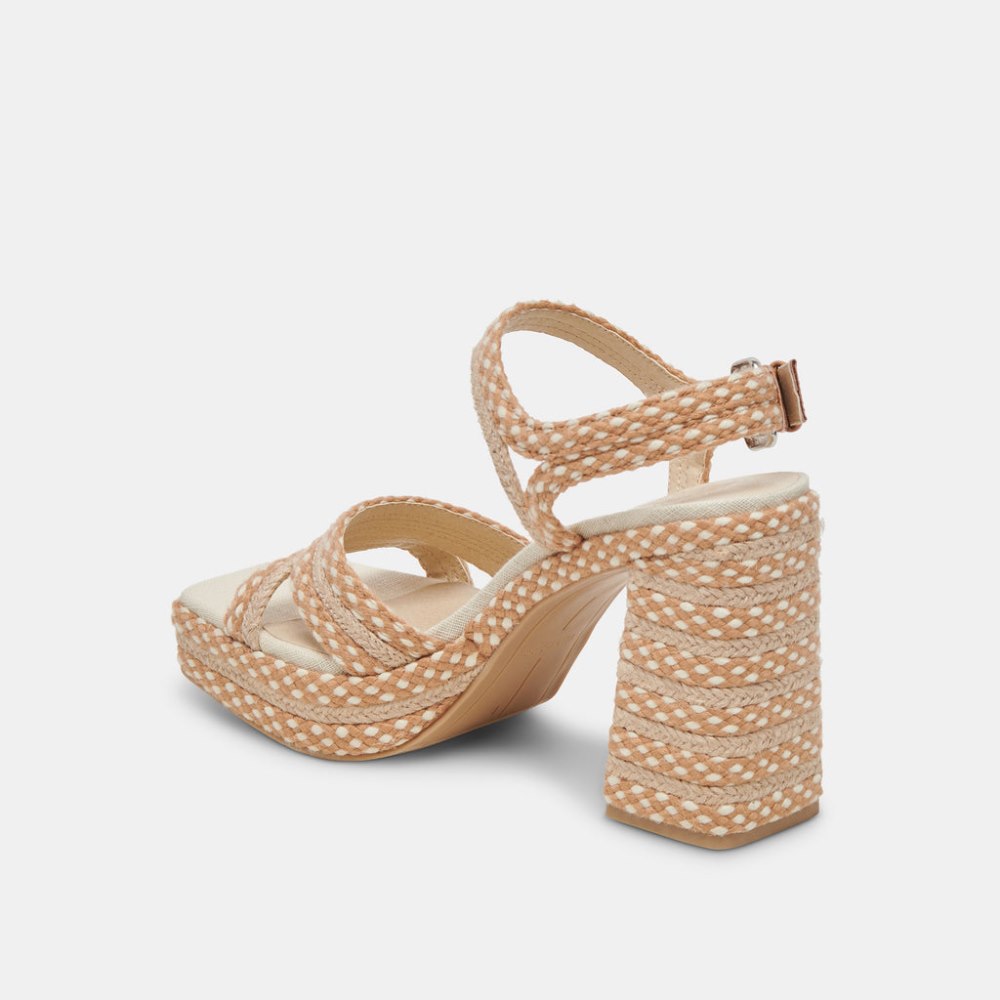 Dolce Vita Arnela Heels Natural Multi Woven