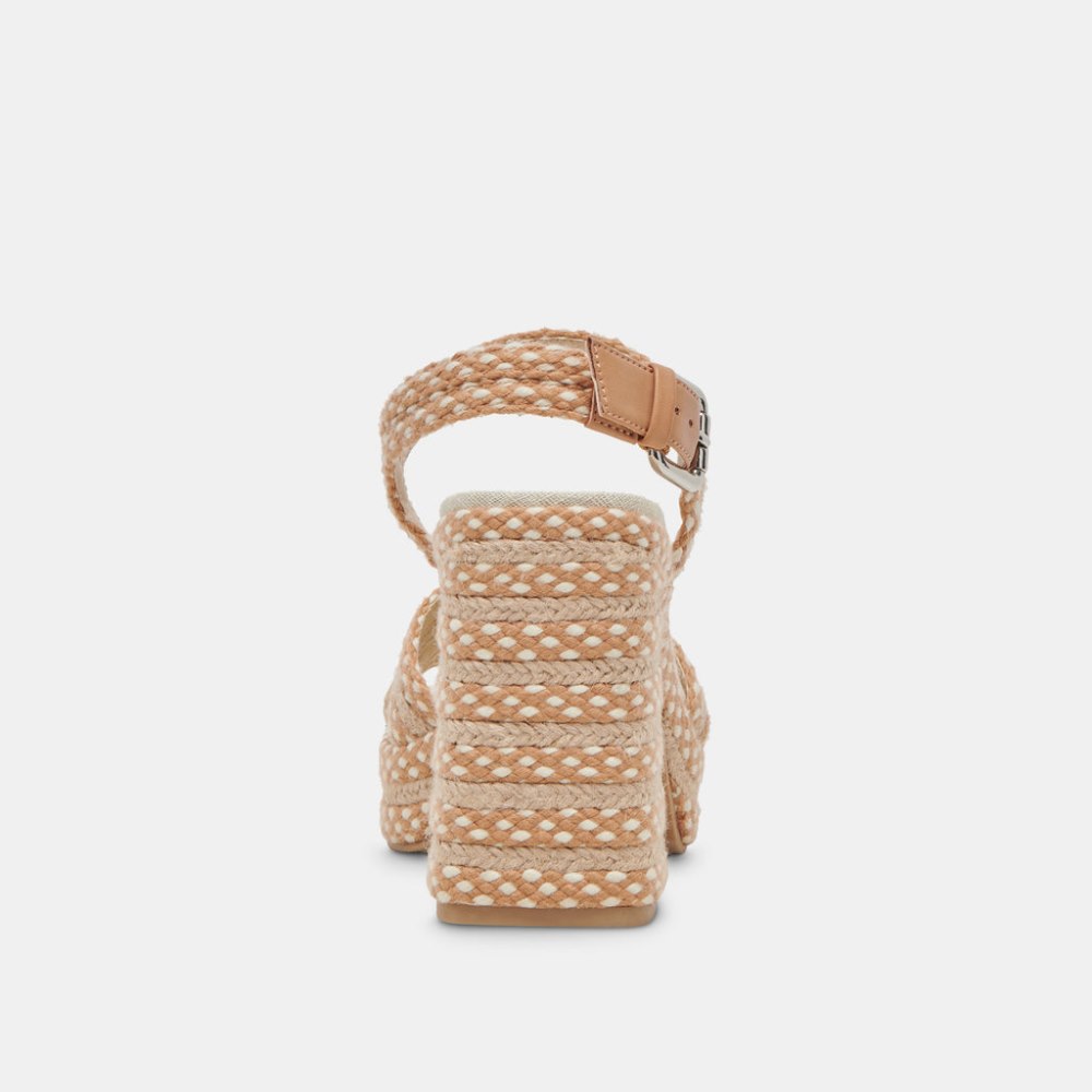 Dolce Vita Arnela Heels Natural Multi Woven