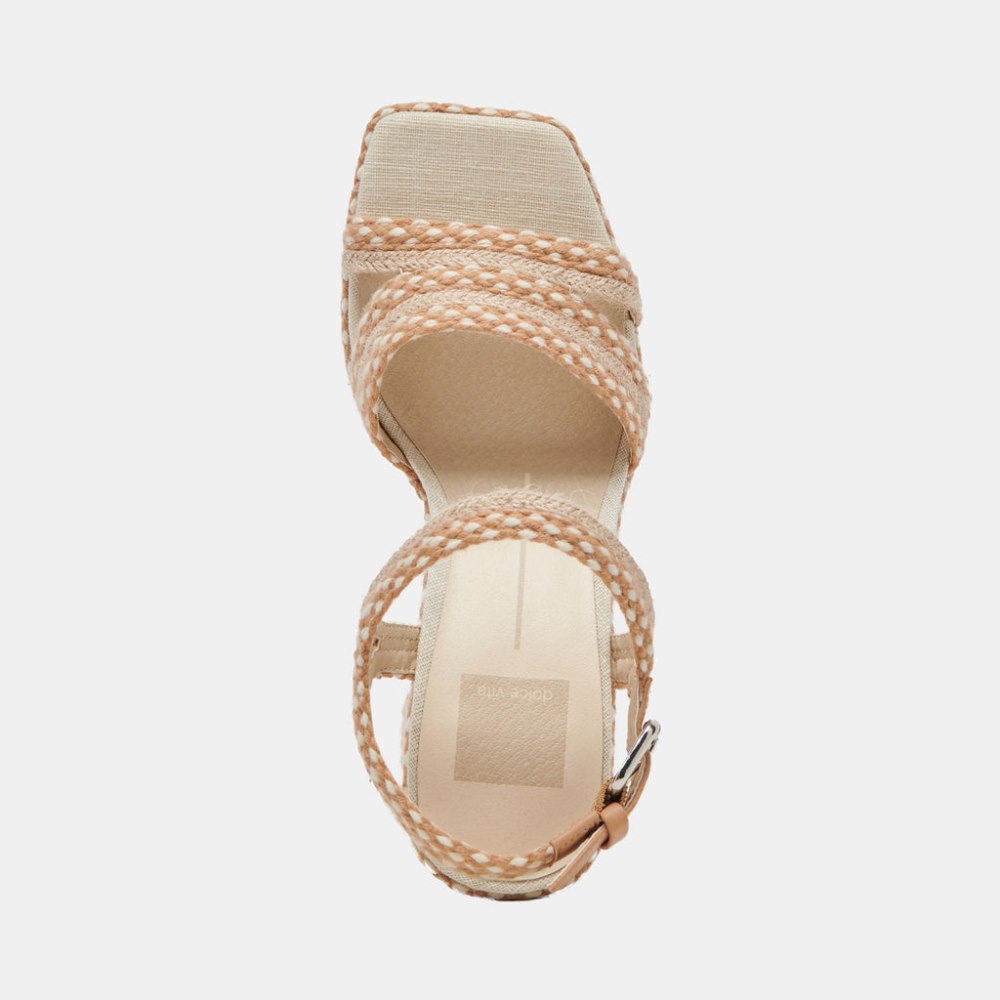 Dolce Vita Arnela Heels Natural Multi Woven