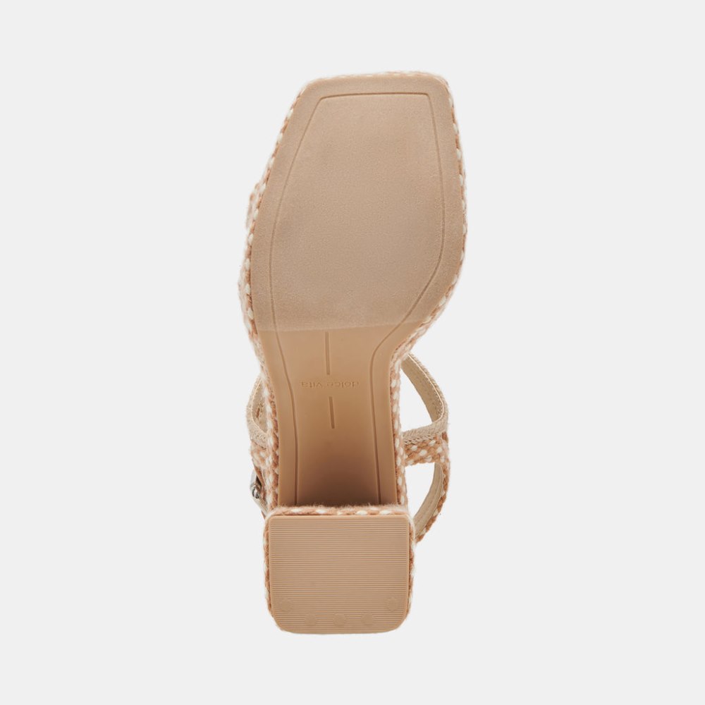 Dolce Vita Arnela Heels Natural Multi Woven