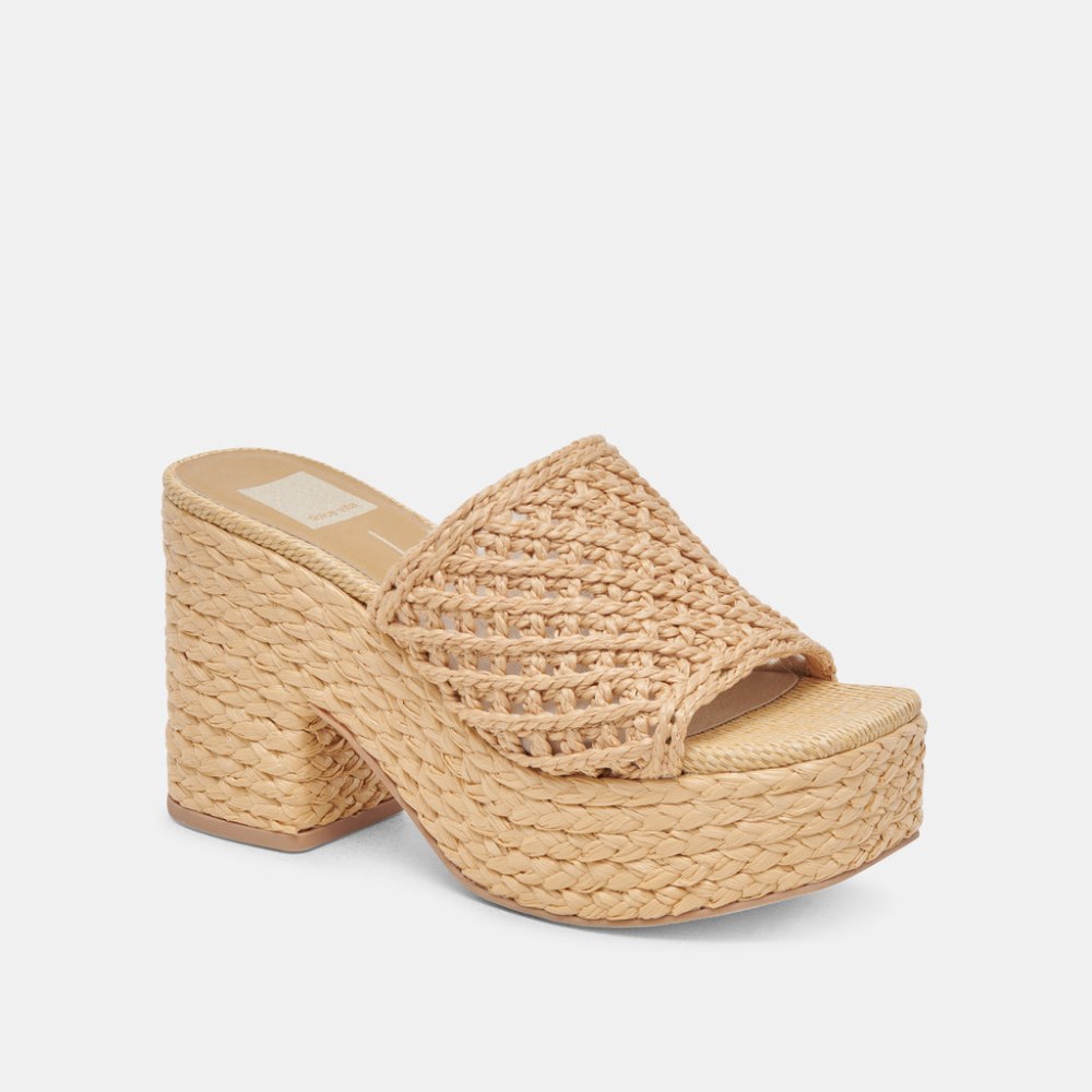 Dolce Vita Lisha Heels Lt Natural Raffia