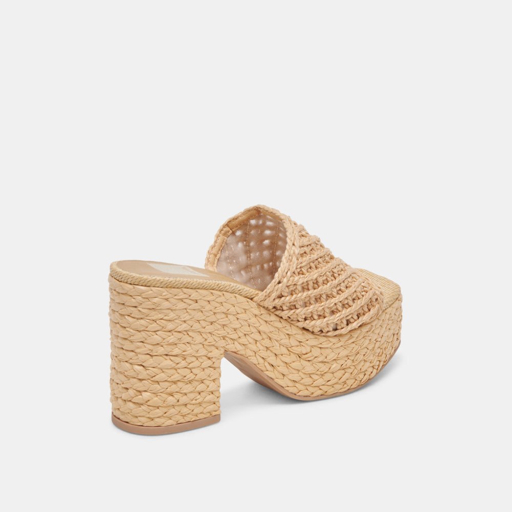 Dolce Vita Lisha Heels Lt Natural Raffia