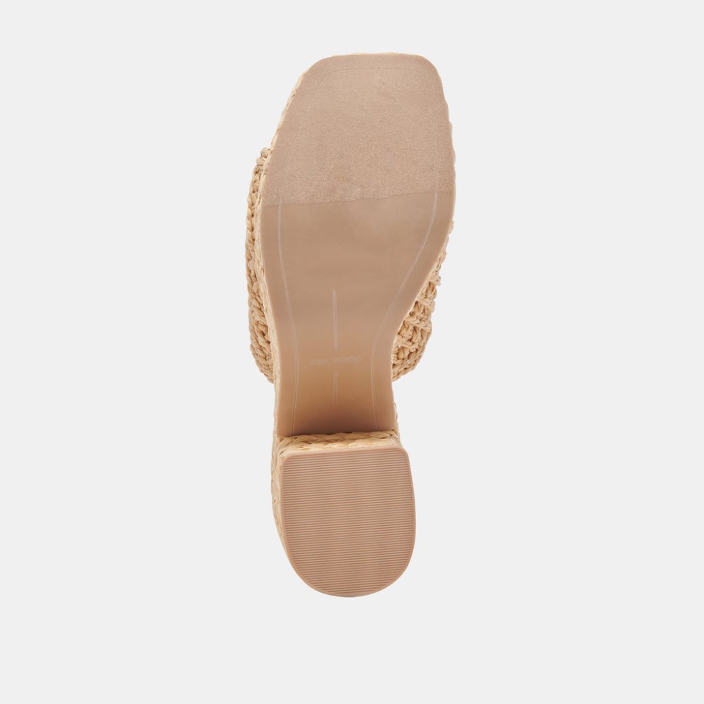 Dolce Vita Lisha Heels Lt Natural Raffia
