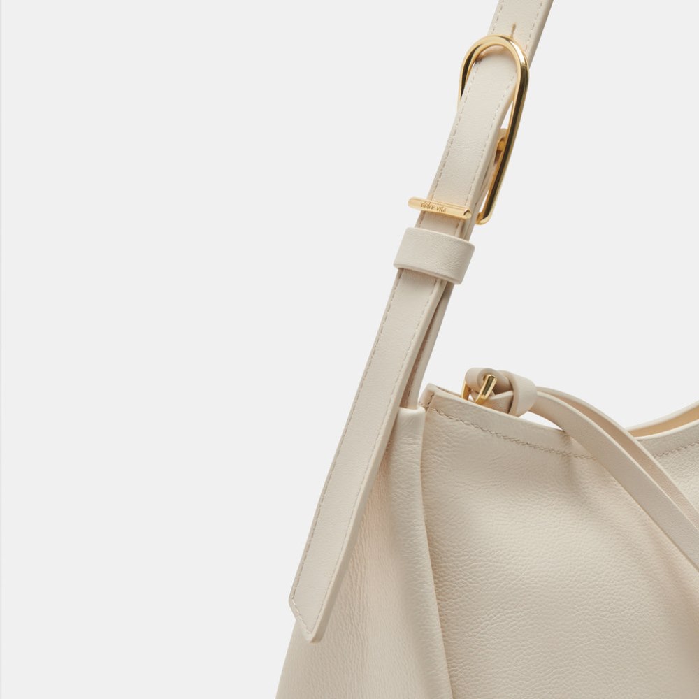 Dolce Vita Audri Shoulder Bag Ivory Leather