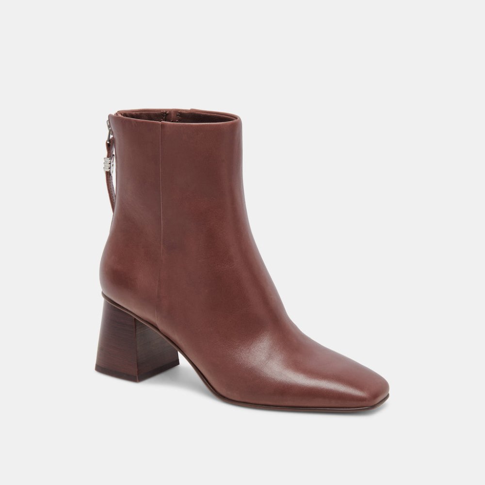 Dolce Vita Fifi H2o Wide Booties Chocolate Leather