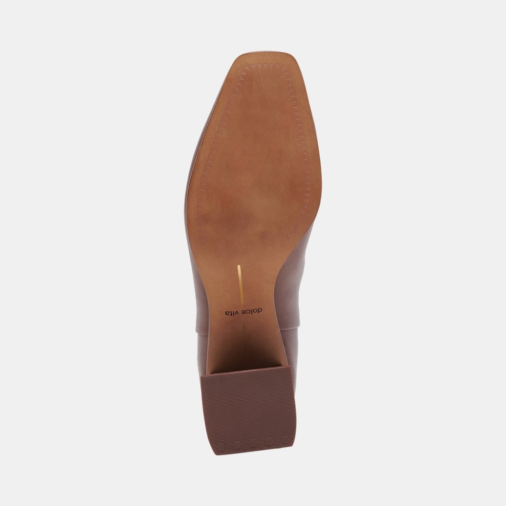 Dolce Vita Fifi H2o Wide Booties Chocolate Leather