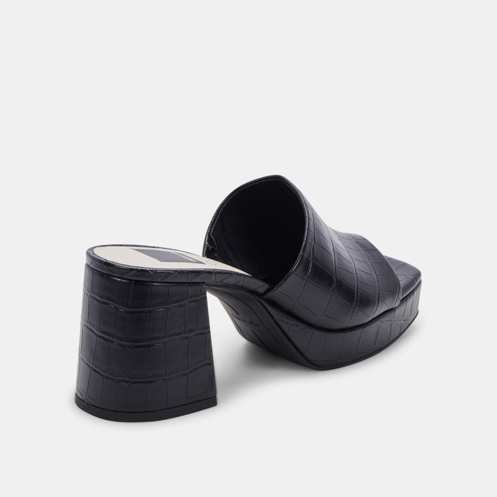 Dolce Vita Marsha Heels Noir Embossed Stella