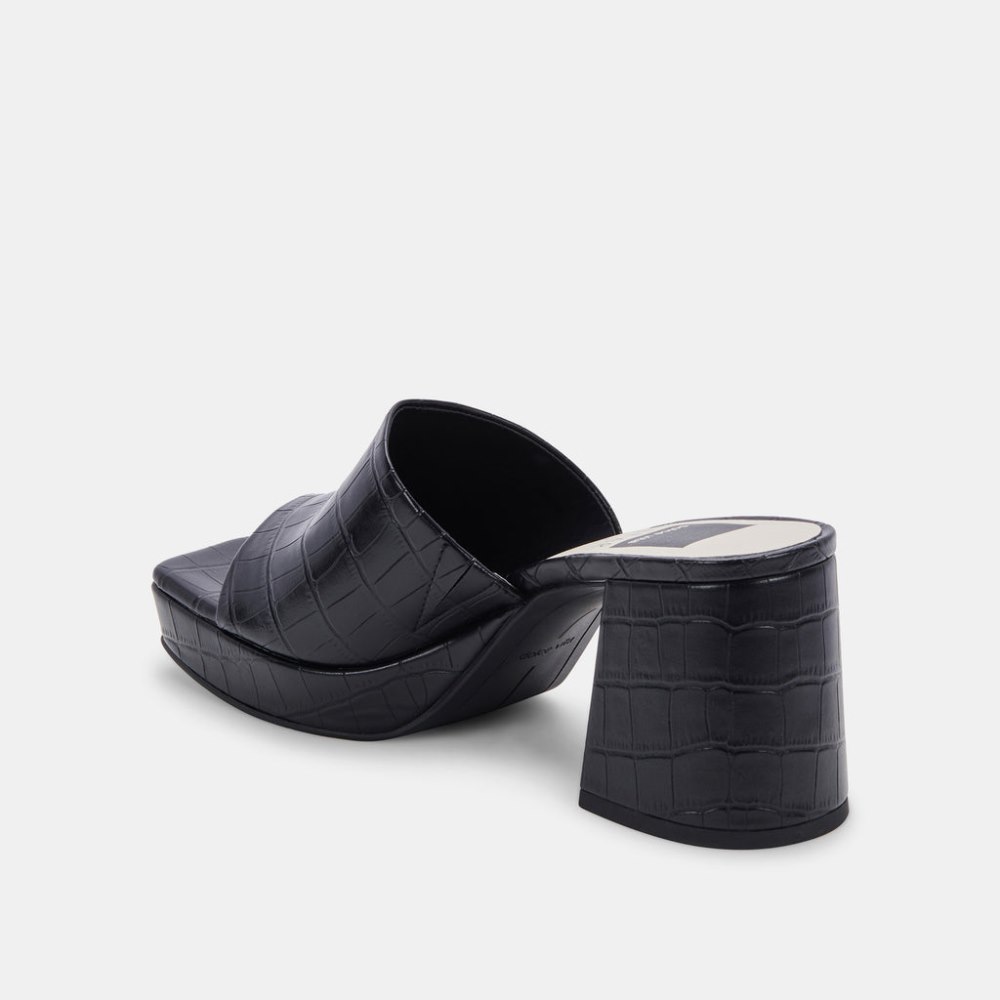 Dolce Vita Marsha Heels Noir Embossed Stella