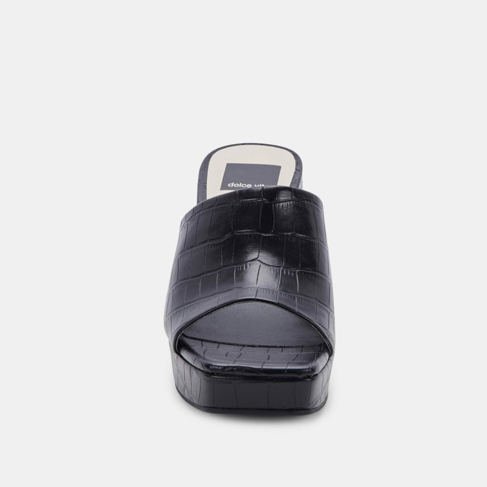 Dolce Vita Marsha Heels Noir Embossed Stella