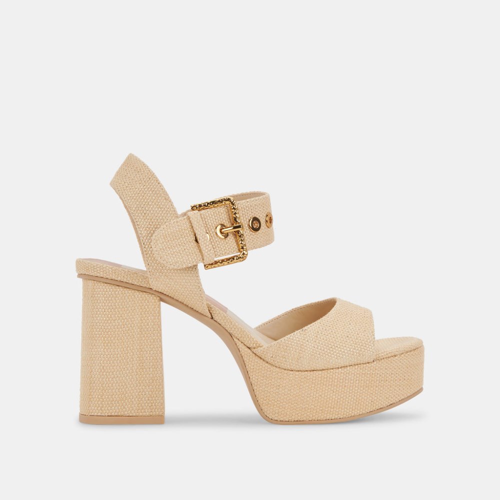 Dolce Vita Bobby Heels Natural Raffia