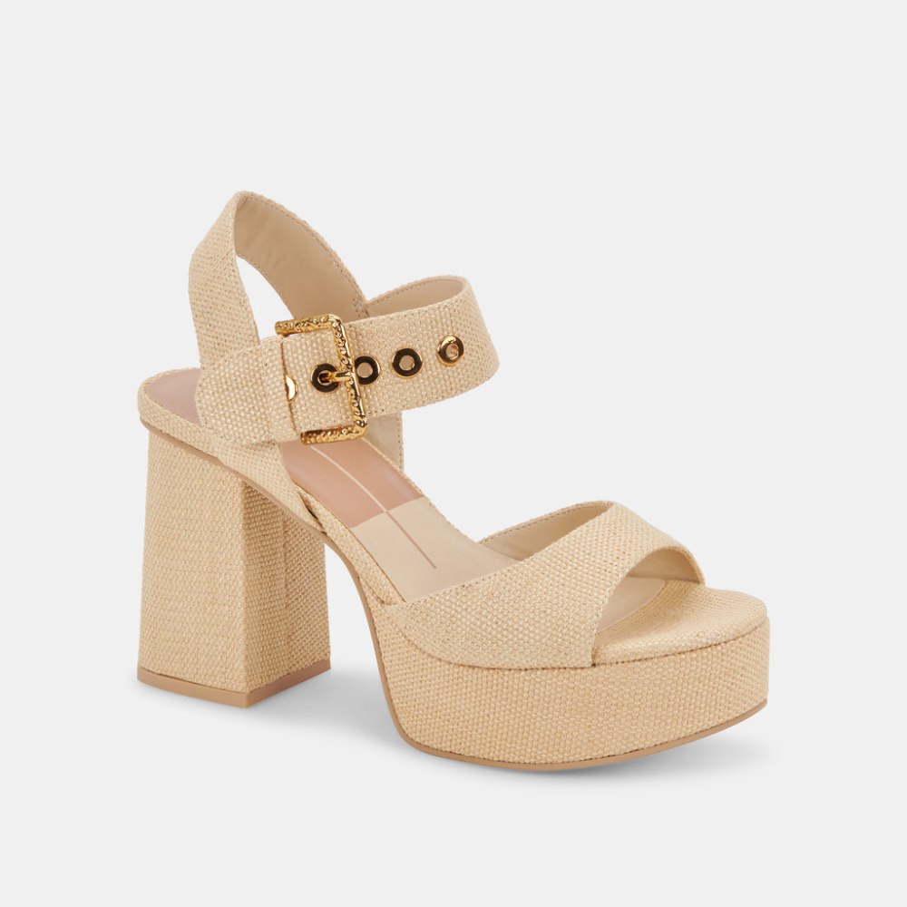 Dolce Vita Bobby Heels Natural Raffia