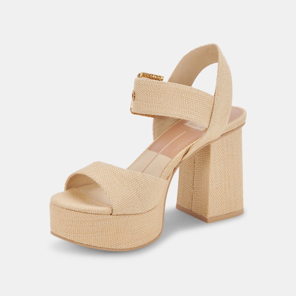 Dolce Vita Bobby Heels Natural Raffia
