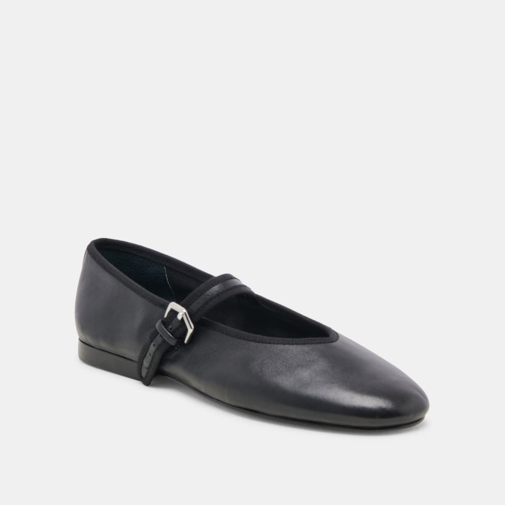 Dolce Vita Roslyn Ballet Flats Black Leather