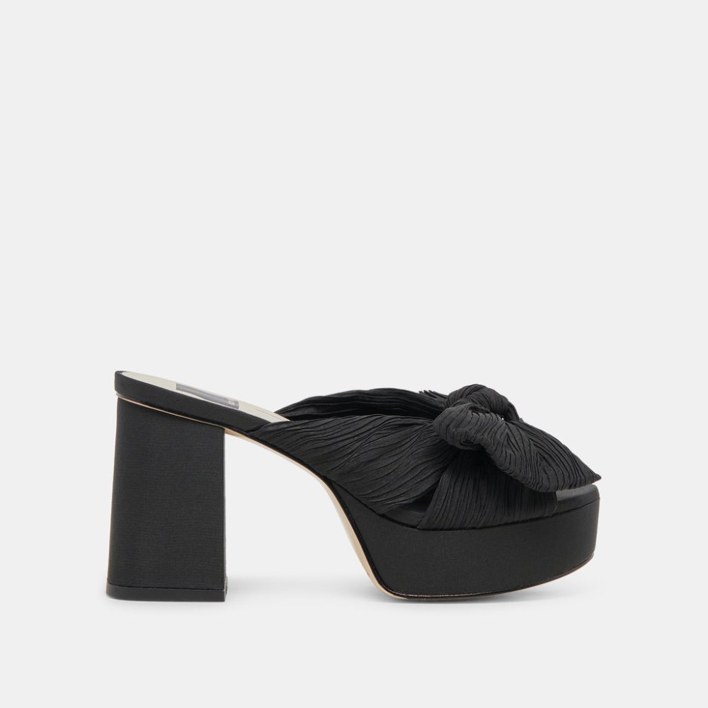 Dolce Vita Blare Heels Onyx Satin