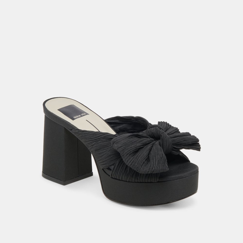 Dolce Vita Blare Heels Onyx Satin