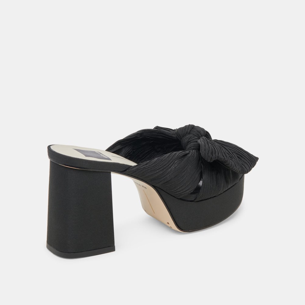 Dolce Vita Blare Heels Onyx Satin