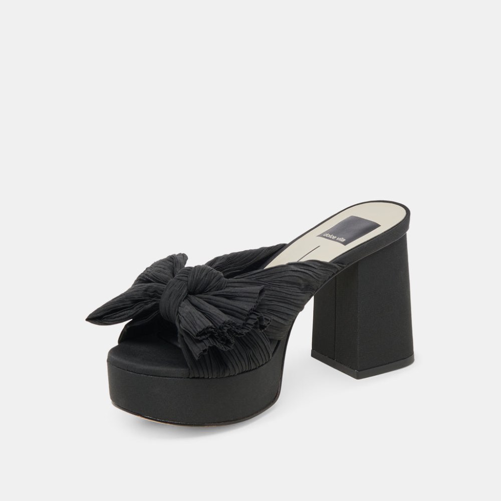 Dolce Vita Blare Heels Onyx Satin