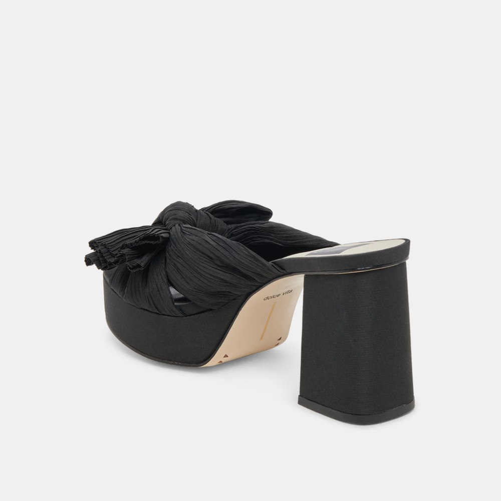 Dolce Vita Blare Heels Onyx Satin