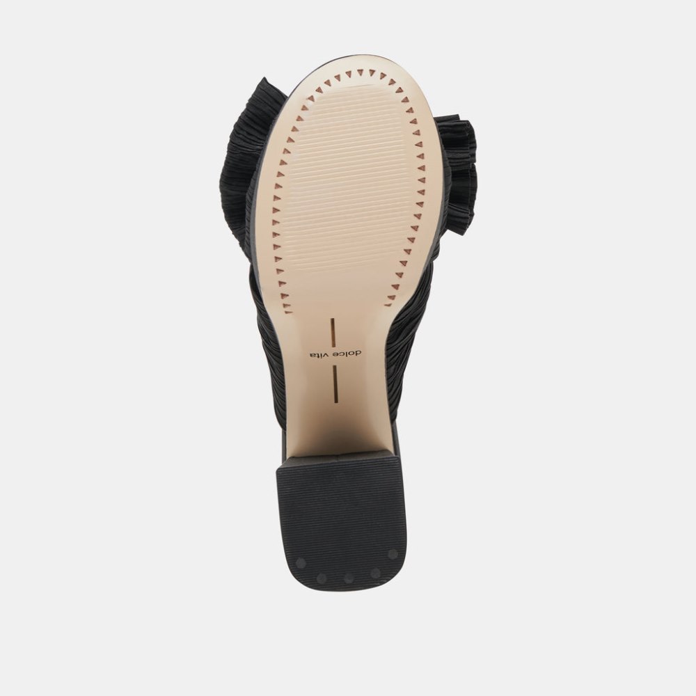 Dolce Vita Blare Heels Onyx Satin