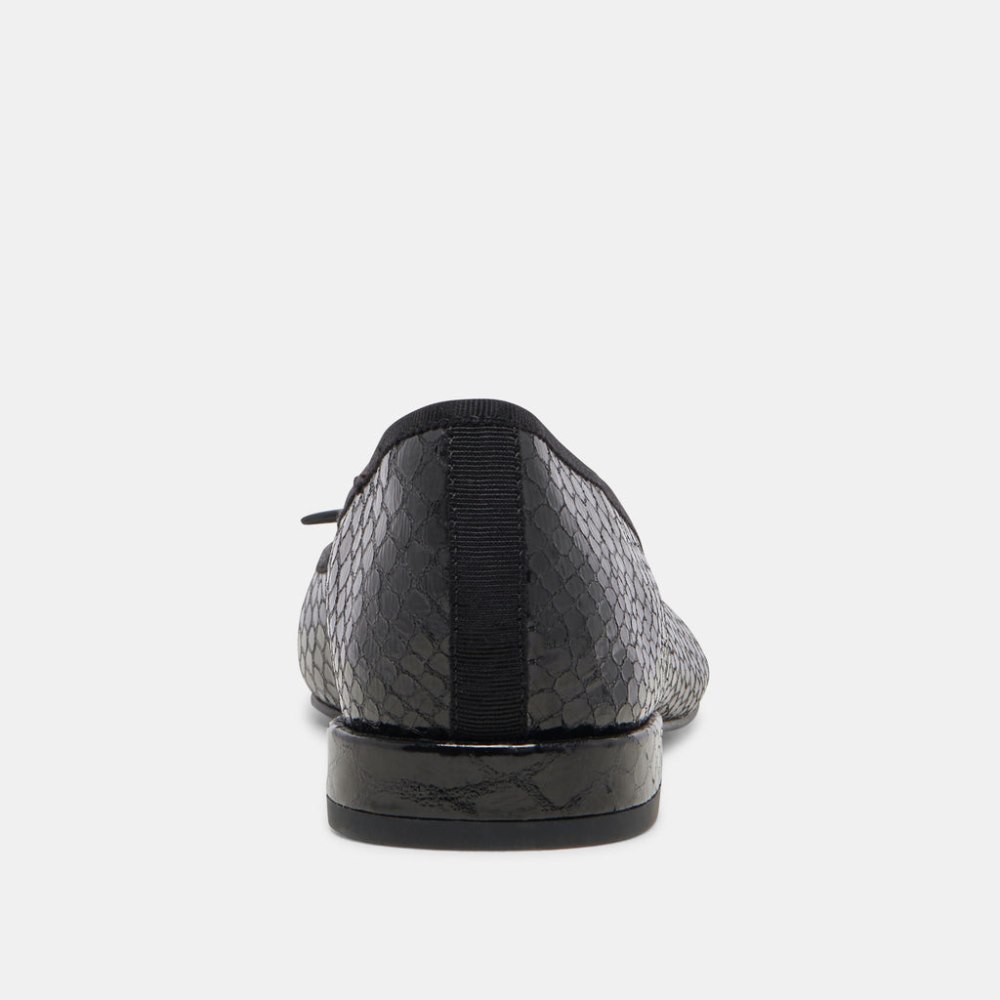 Dolce Vita Palani Ballet Flats Midnight Snake Embossed