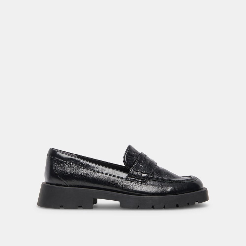 Dolce Vita Elias Flats Onyx Crinkle Patent