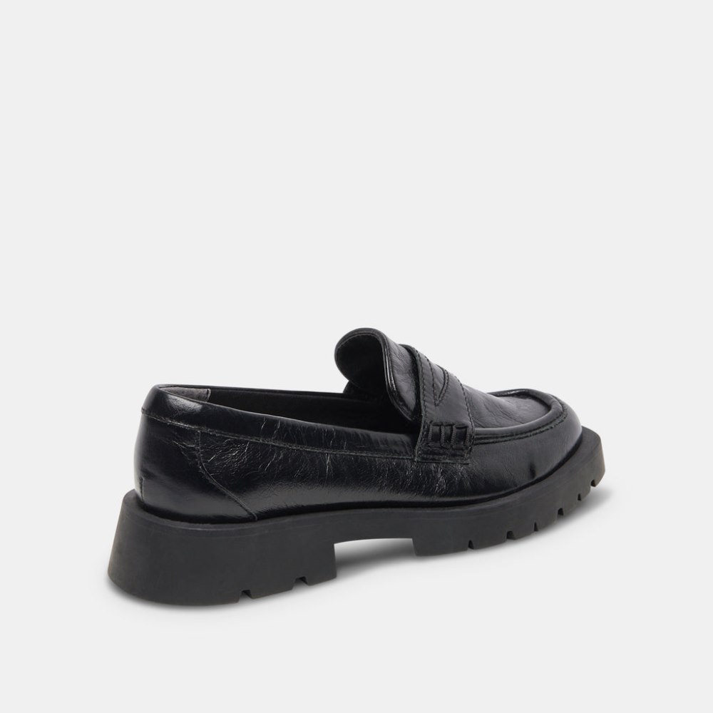 Dolce Vita Elias Flats Onyx Crinkle Patent