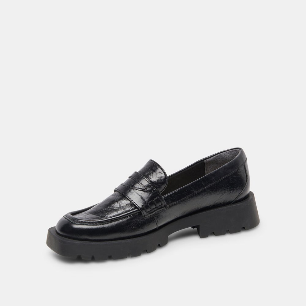 Dolce Vita Elias Flats Onyx Crinkle Patent