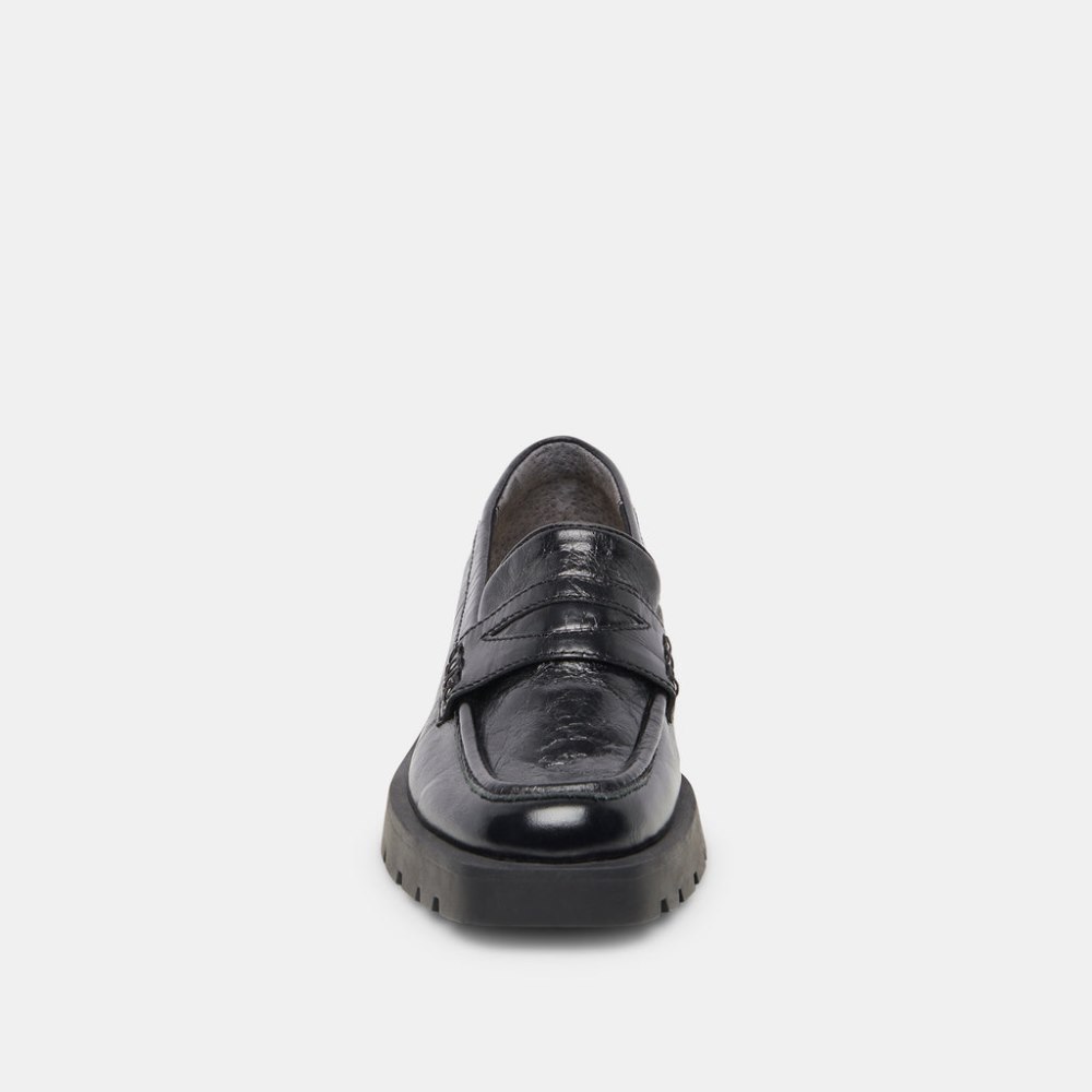 Dolce Vita Elias Flats Onyx Crinkle Patent