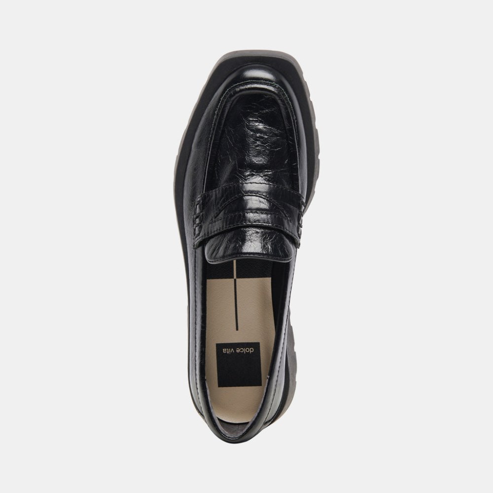 Dolce Vita Elias Flats Onyx Crinkle Patent