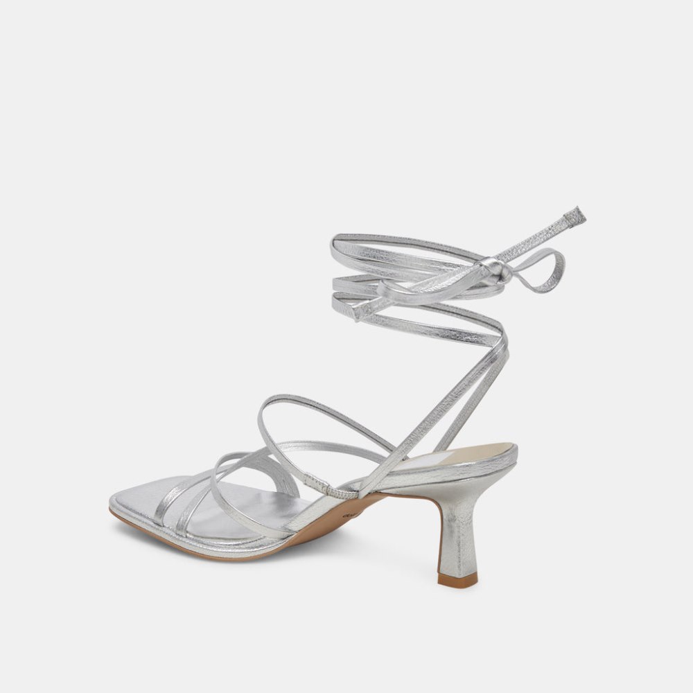 Dolce Vita Malabo Heels Silver Metallic Leather