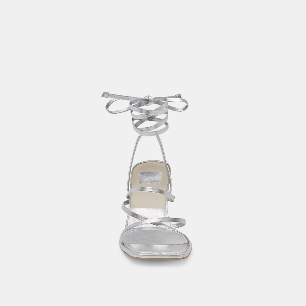 Dolce Vita Malabo Heels Silver Metallic Leather