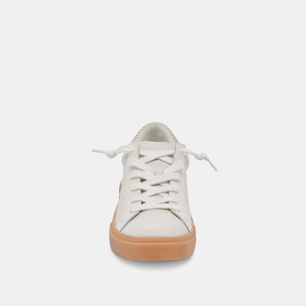 Dolce Vita Zina Sneakers Ivory Multi Crackled Leather