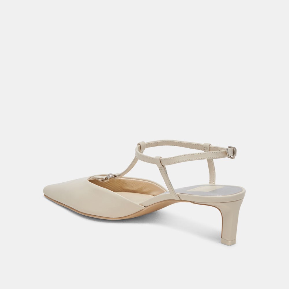 Dolce Vita Lavon Heels Ivory Leather