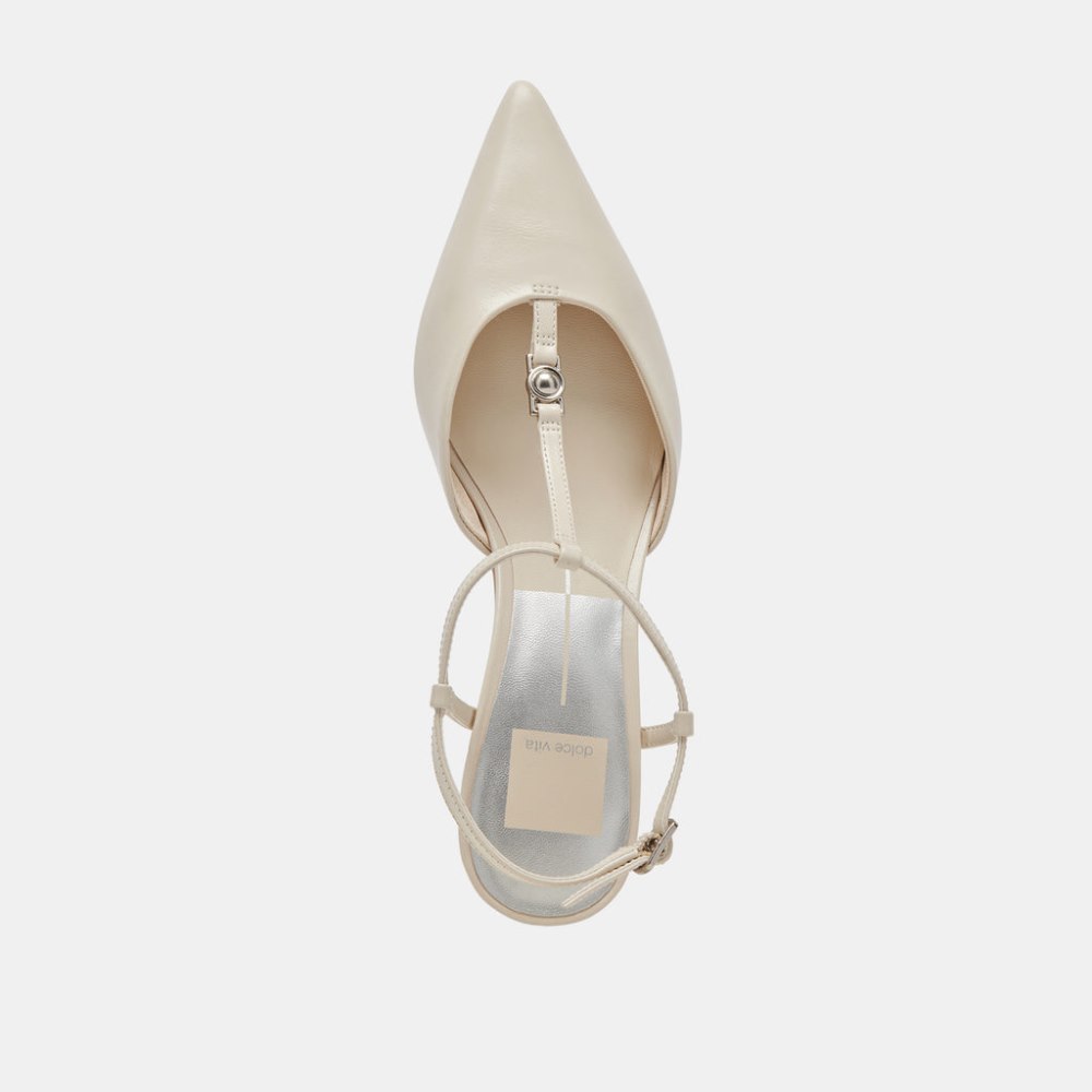 Dolce Vita Lavon Heels Ivory Leather