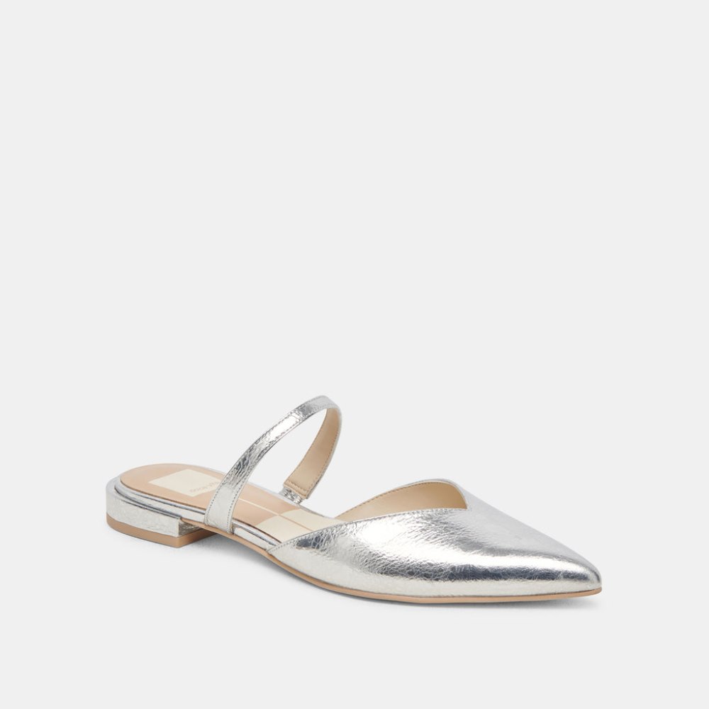 Dolce Vita Kanika Flats Silver Distressed Leather