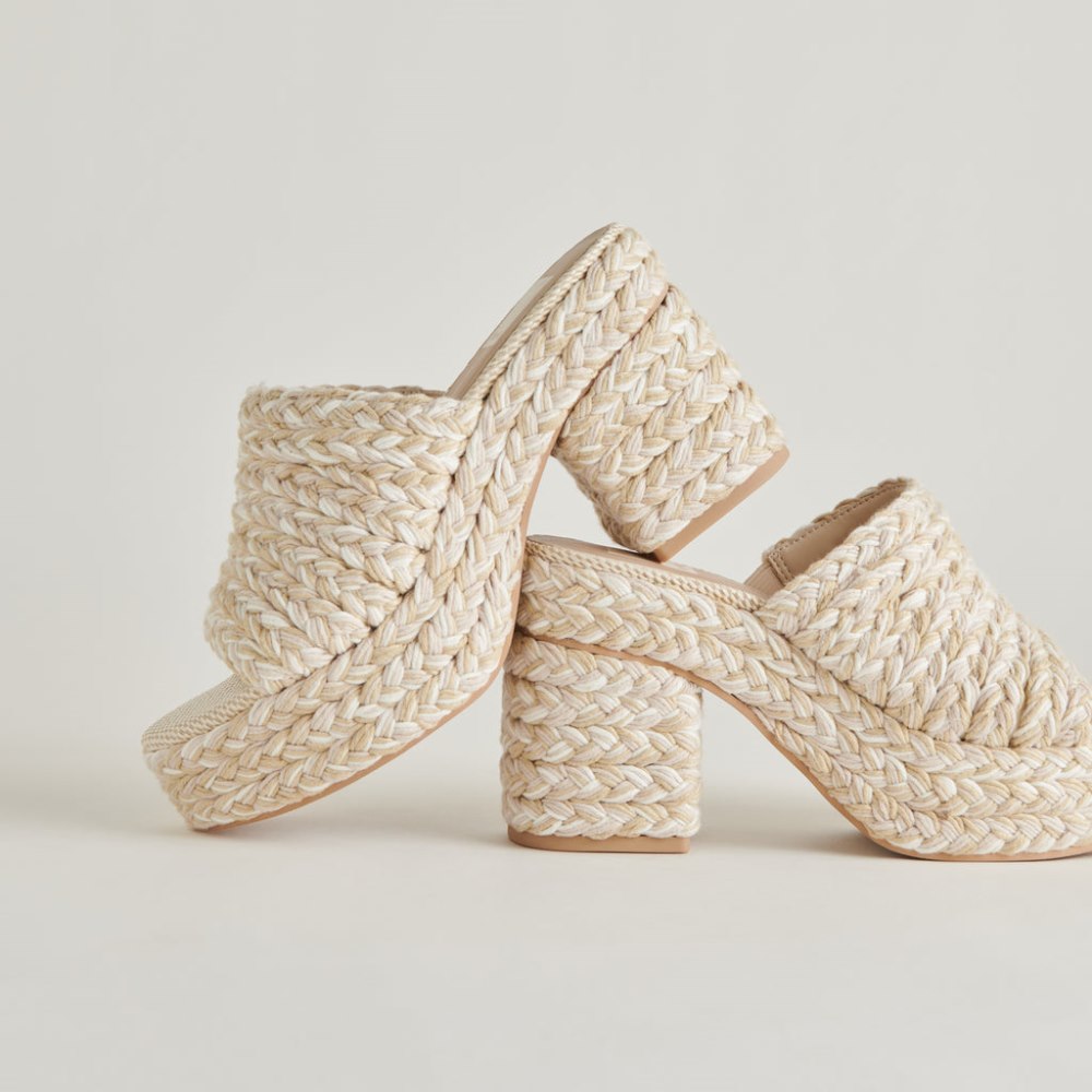 Dolce Vita Lady Heels Ivory Multi Woven
