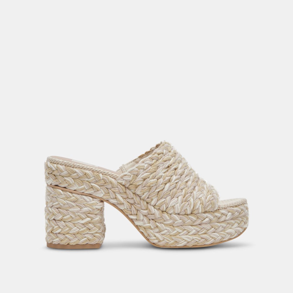 Dolce Vita Lady Heels Ivory Multi Woven