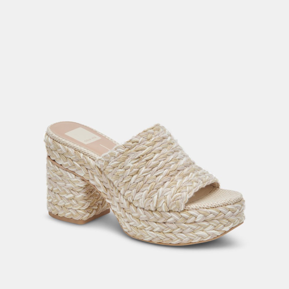 Dolce Vita Lady Heels Ivory Multi Woven