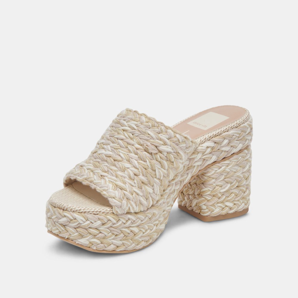 Dolce Vita Lady Heels Ivory Multi Woven