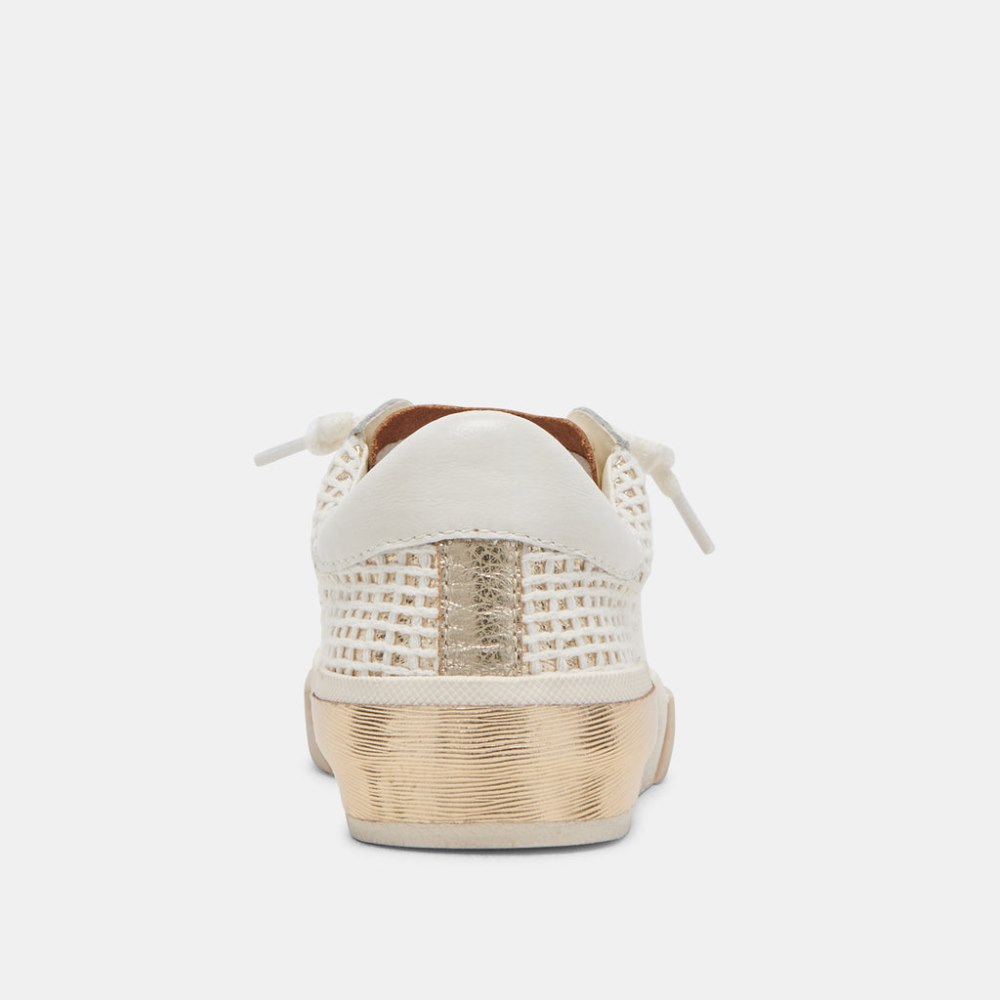 Dolce Vita Zina Sneakers Bone Gold Woven