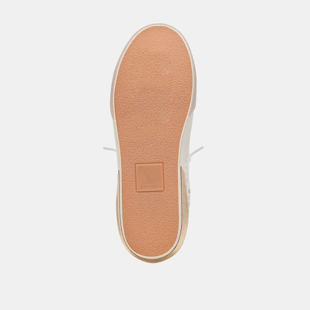 Dolce Vita Zina Sneakers Bone Gold Woven