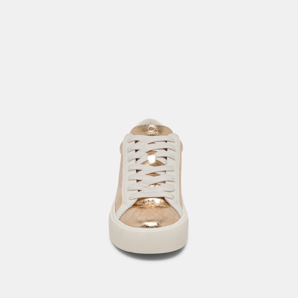 Dolce Vita Zayn 360 Sneakers Gold Distressed Leather