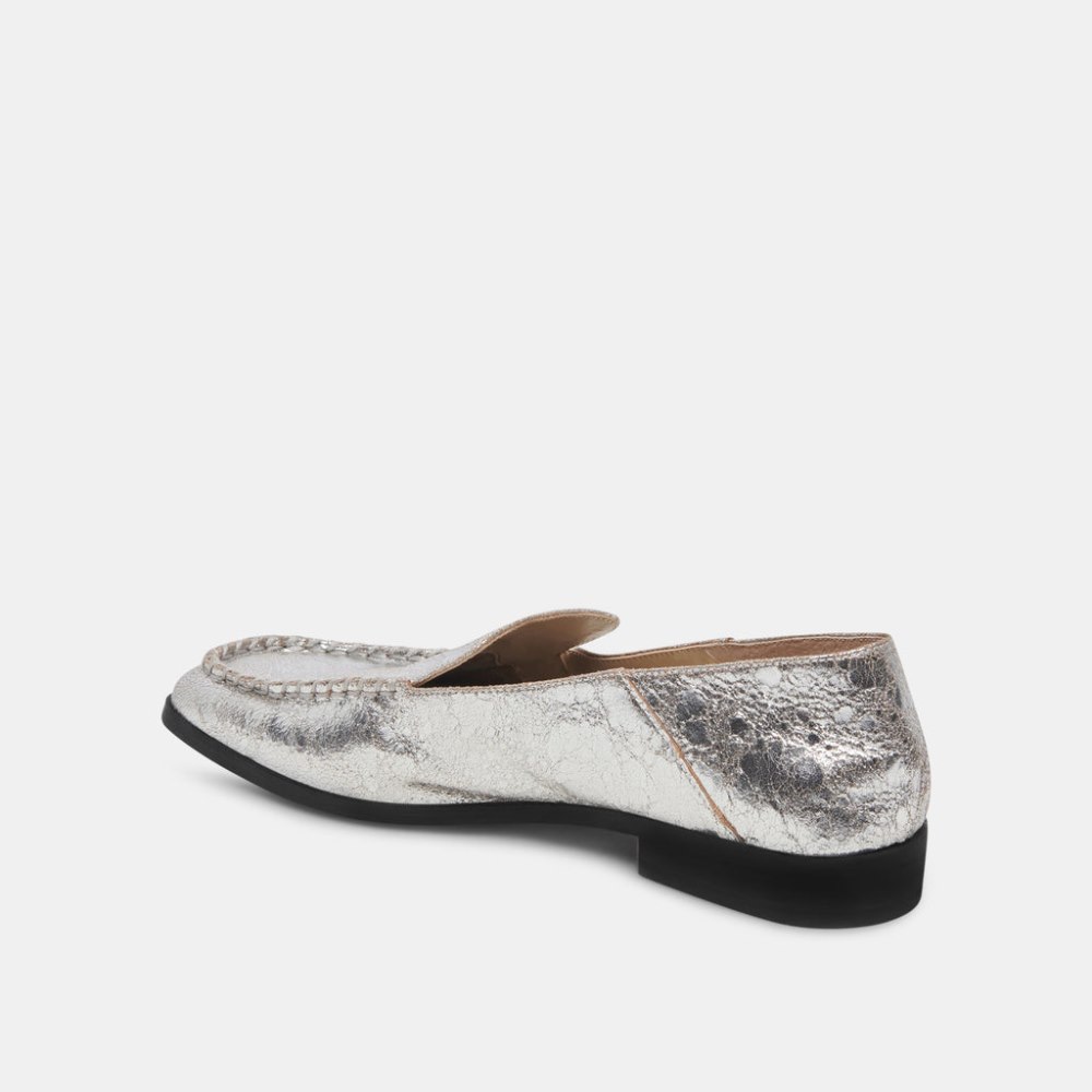 Dolce Vita Beny Flats Silver Distressed Leather